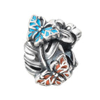Elfbeads Summertime Butterflies-Blue Orange silver; blue; orange sterling-silver; enamel Bead by The Alternative Bead. Your official Elfbeads Retailer from Germany