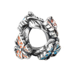 Elfbeads Summertime Butterflies-Blue Orange silver; blue; orange sterling-silver; enamel Bead by The Alternative Bead. Your official Elfbeads Retailer from Germany