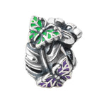 Elfbeads Summertime Butterflies-Purple Green silver; green; purple sterling-silver; enamel Bead by The Alternative Bead. Your official Elfbeads Retailer from Germany