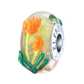 Elfbeads Sun-Kissed Meadow Tulips green glass Bead by The Alternative Bead. Your official Elfbeads Retailer from Germany