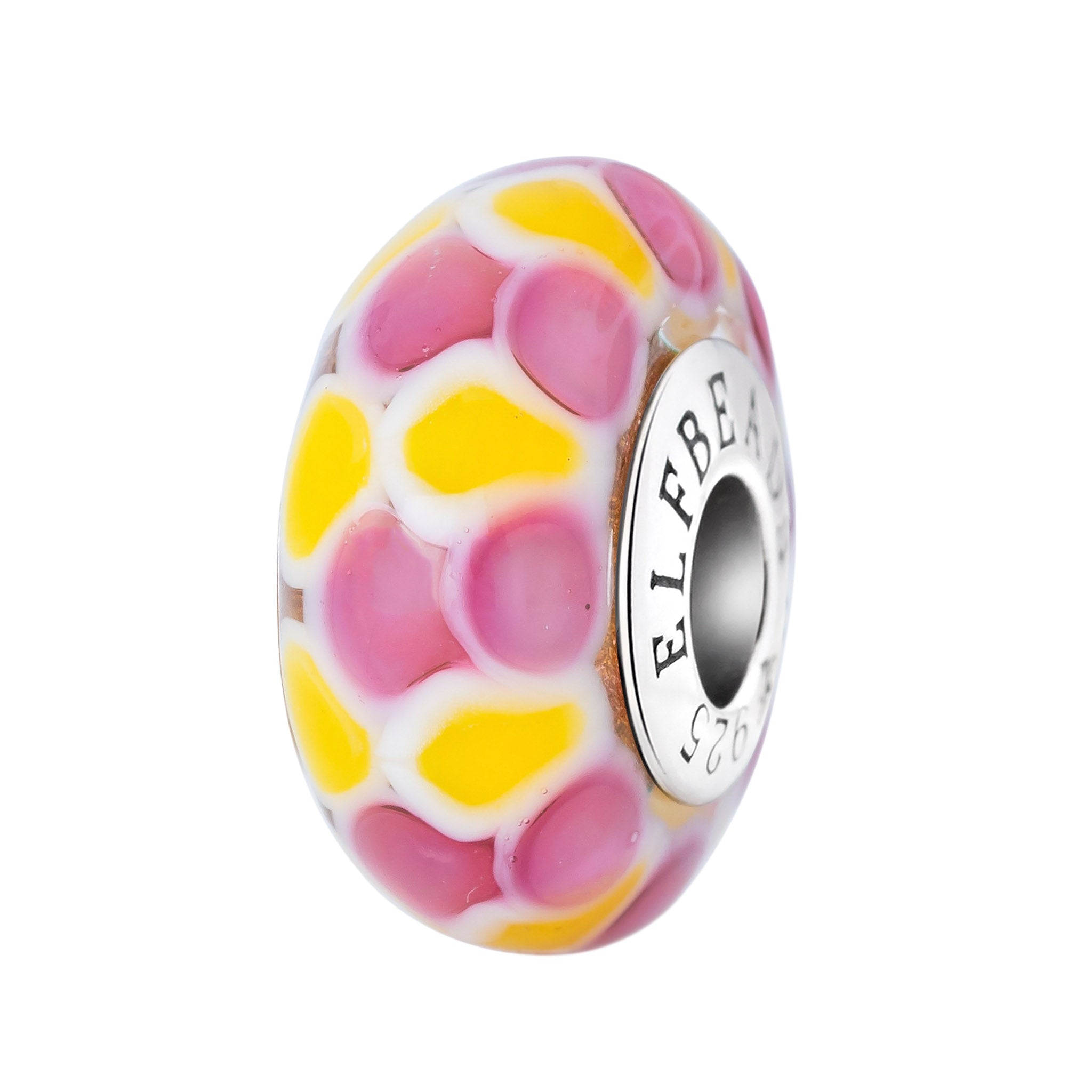 Elfbeads Sun Blossom Scales pink; yellow glass Bead by The Alternative Bead. Your official Elfbeads Retailer from Germany