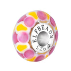 Elfbeads Sun Blossom Scales pink; yellow glass Bead by The Alternative Bead. Your official Elfbeads Retailer from Germany
