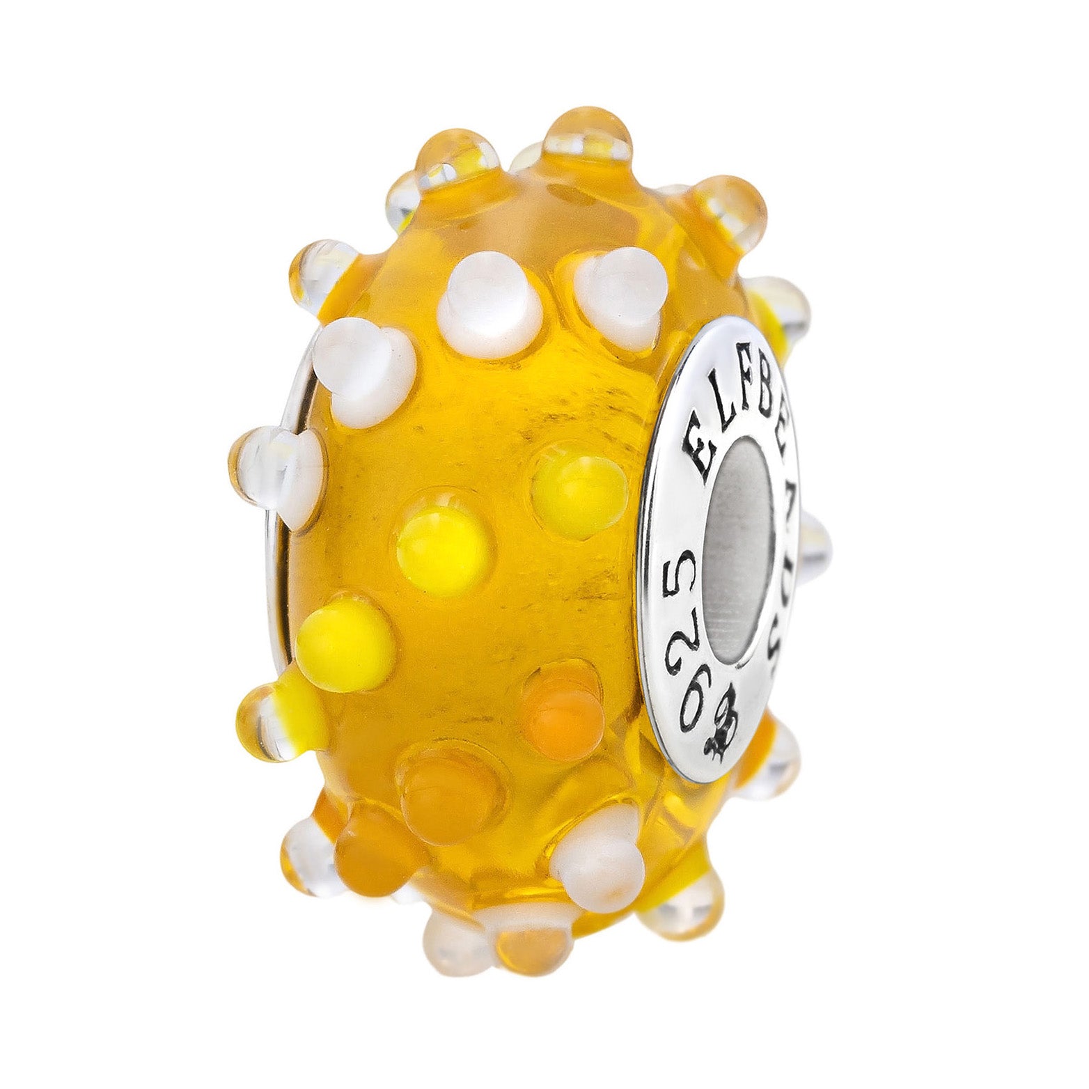 Elfbeads Sunburst Dotty yellow glass Bead by The Alternative Bead. Your official Elfbeads Retailer from Germany