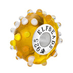 Elfbeads Sunburst Dotty yellow glass Bead by The Alternative Bead. Your official Elfbeads Retailer from Germany