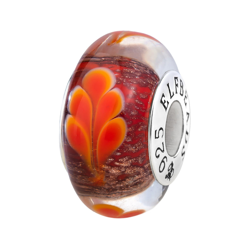 Elfbeads Sunkissed Forest Leaves Golddust  glass Bead by The Alternative Bead. Your official Elfbeads Retailer from Germany