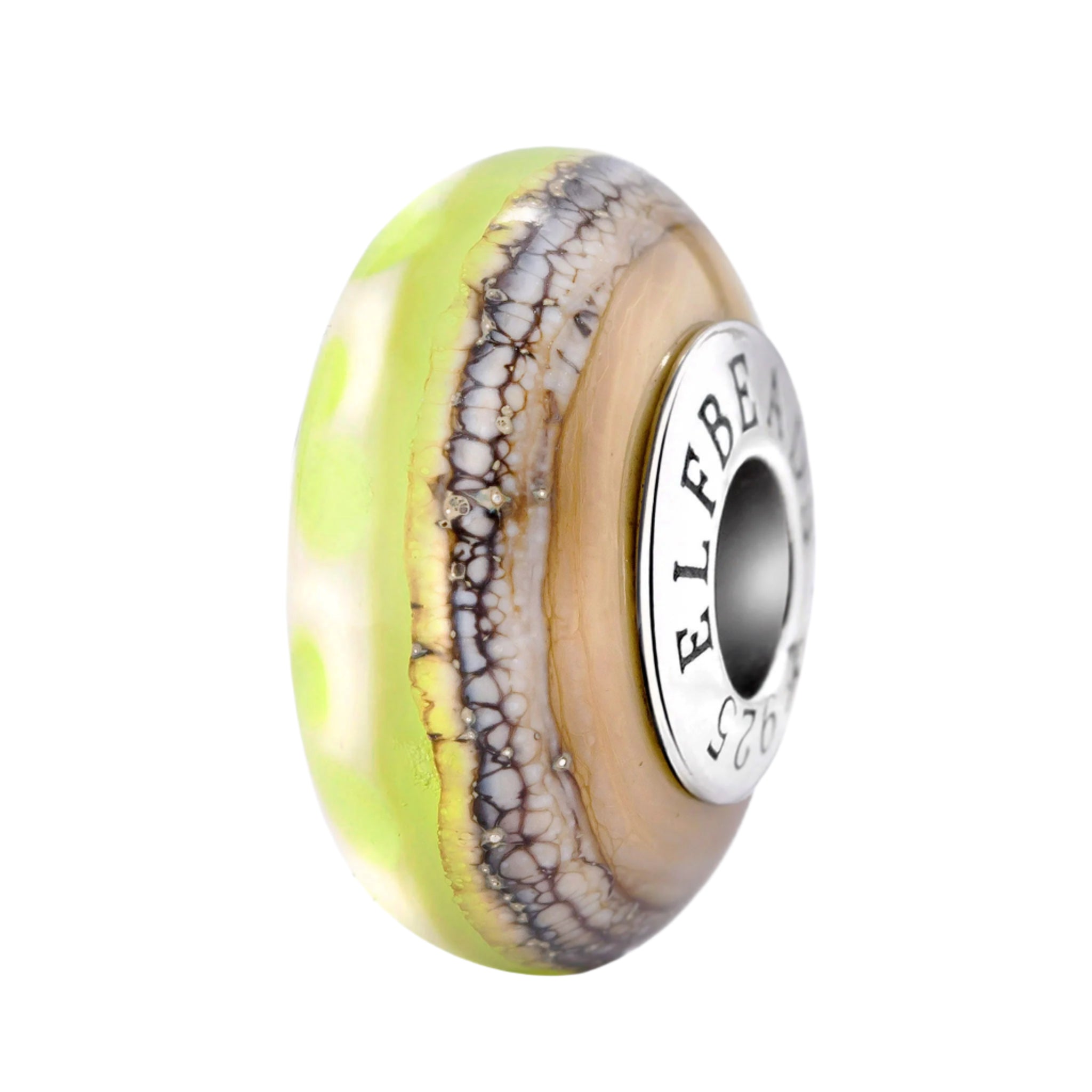 Elfbeads Sunlime Dune green; brown glass Bead by The Alternative Bead. Your official Elfbeads Retailer from Germany
