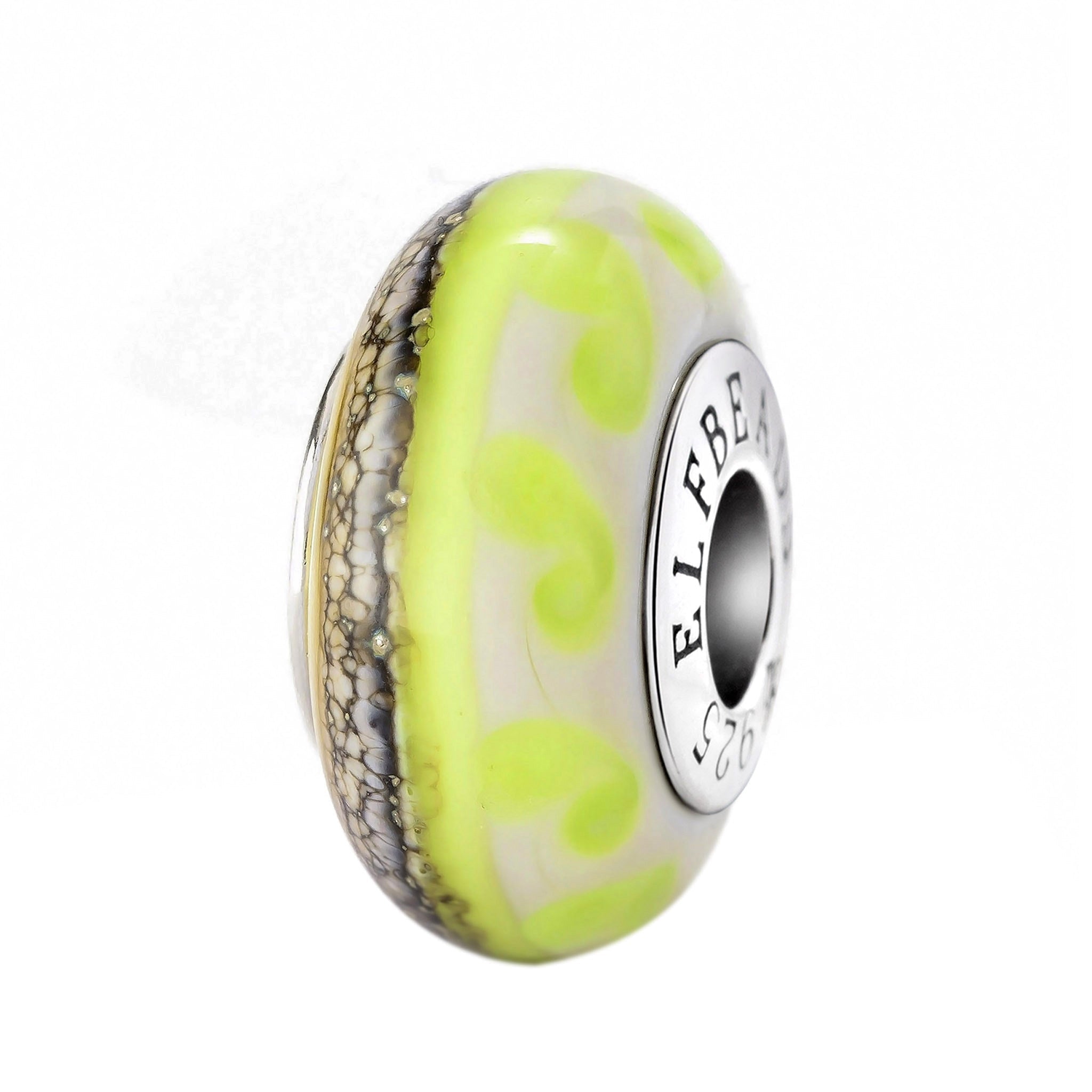 Elfbeads Sunlime Dune green; brown glass Bead by The Alternative Bead. Your official Elfbeads Retailer from Germany