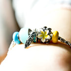 Aurora Charm Surfboard Turquoise Crystals Dangle silver; blue sterling-silver; crystal Dangle by The Alternative Bead. Your official Aurora Charm Retailer from Germany