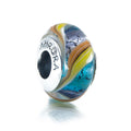 Aurora Charm Sweet Candy Murano Glass Bead Charm blue; yellow; orange glass Bead by The Alternative Bead. Your official Aurora Charm Retailer from Germany
