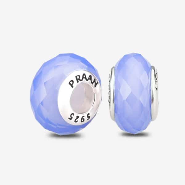 Praan Sweet Lavender Crystal Stopper Charms blue crystal Stopper by The Alternative Bead. Your official Praan Retailer from Germany