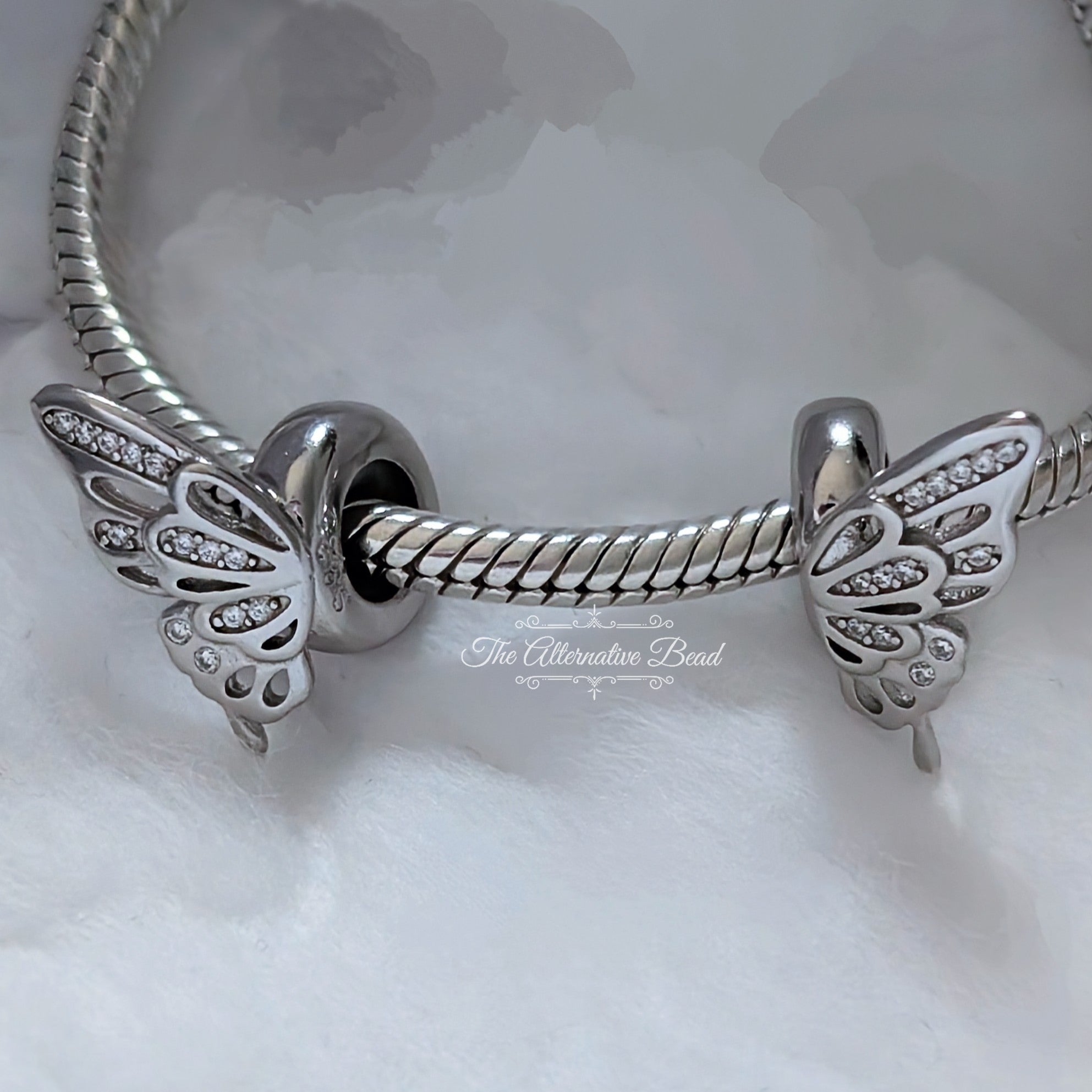 Beadscollection Butterfly Wings Stopper Charm silver sterling-silver Bead by The Alternative Bead. Your Jewelry Retailer from Germany