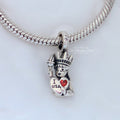 Beadscollection I love USA Charm Dangle silver; red sterling-silver Bead by The Alternative Bead. Your Jewelry Retailer from Germany
