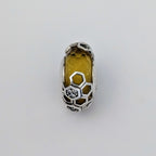 Beadscollection Honeycomb Glassbead silver; yellow sterling-silver Bead by The Alternative Bead. Your Jewelry Retailer from Germany