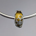 Beadscollection Honeycomb Glassbead silver; yellow sterling-silver Bead by The Alternative Bead. Your Jewelry Retailer from Germany