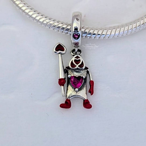 Beadscollection Card Soldier Dangle silver; red sterling-silver; enamel Dangle by The Alternative Bead. Your Jewelry Retailer from Germany