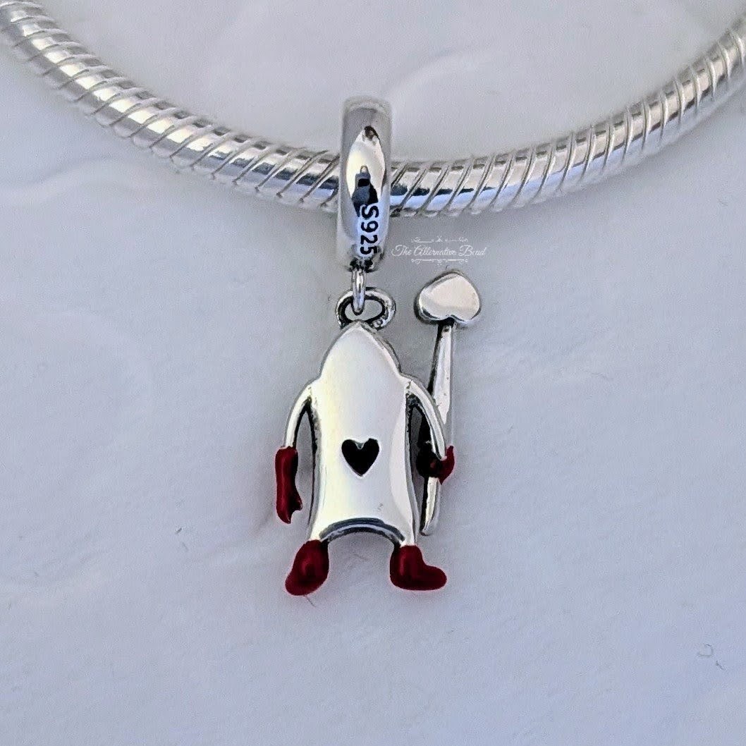 Beadscollection Card Soldier Dangle silver; red sterling-silver; enamel Dangle by The Alternative Bead. Your Jewelry Retailer from Germany