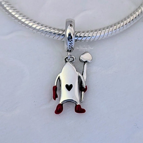 Beadscollection Card Soldier Dangle silver; red sterling-silver; enamel Dangle by The Alternative Bead. Your Jewelry Retailer from Germany