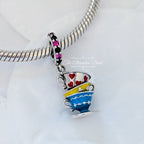 Beadscollection Stacked Tea Cups Charm Dangle silver; multicolor sterling-silver; enamel Bead by The Alternative Bead. Your Jewelry Retailer from Germany