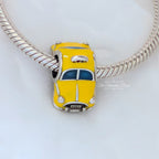 Beadscollection Yellow Car Charm silver; yellow sterling-silver; enamel Bead by The Alternative Bead. Your Jewelry Retailer from Germany