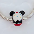 Beadscollection Mickey Cupcake silver; red; black sterling-silver; enamel Bead by The Alternative Bead. Your Jewelry Retailer from Germany