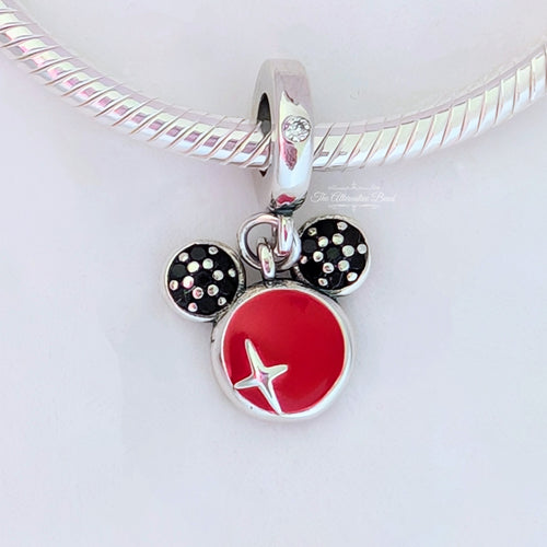 Beadscollection Mickey Mouse red Dangle silver; red; black sterling-silver; enamel Dangle by The Alternative Bead. Your Jewelry Retailer from Germany