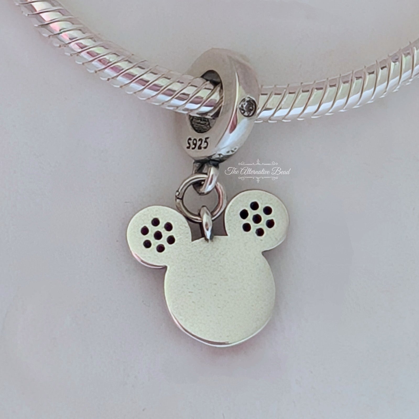 Beadscollection Mickey Mouse red Dangle silver; red; black sterling-silver; enamel Dangle by The Alternative Bead. Your Jewelry Retailer from Germany