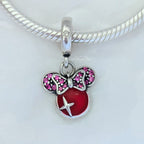 Beadscollection Minnie Mouse red Dangle silver; red; black sterling-silver; enamel Dangle by The Alternative Bead. Your Jewelry Retailer from Germany