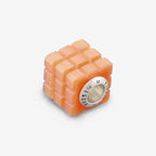 Praan Tabby Cats Eye Glass Rubix Cube Charm orange glass Bead by The Alternative Bead. Your official Praan Retailer from Germany