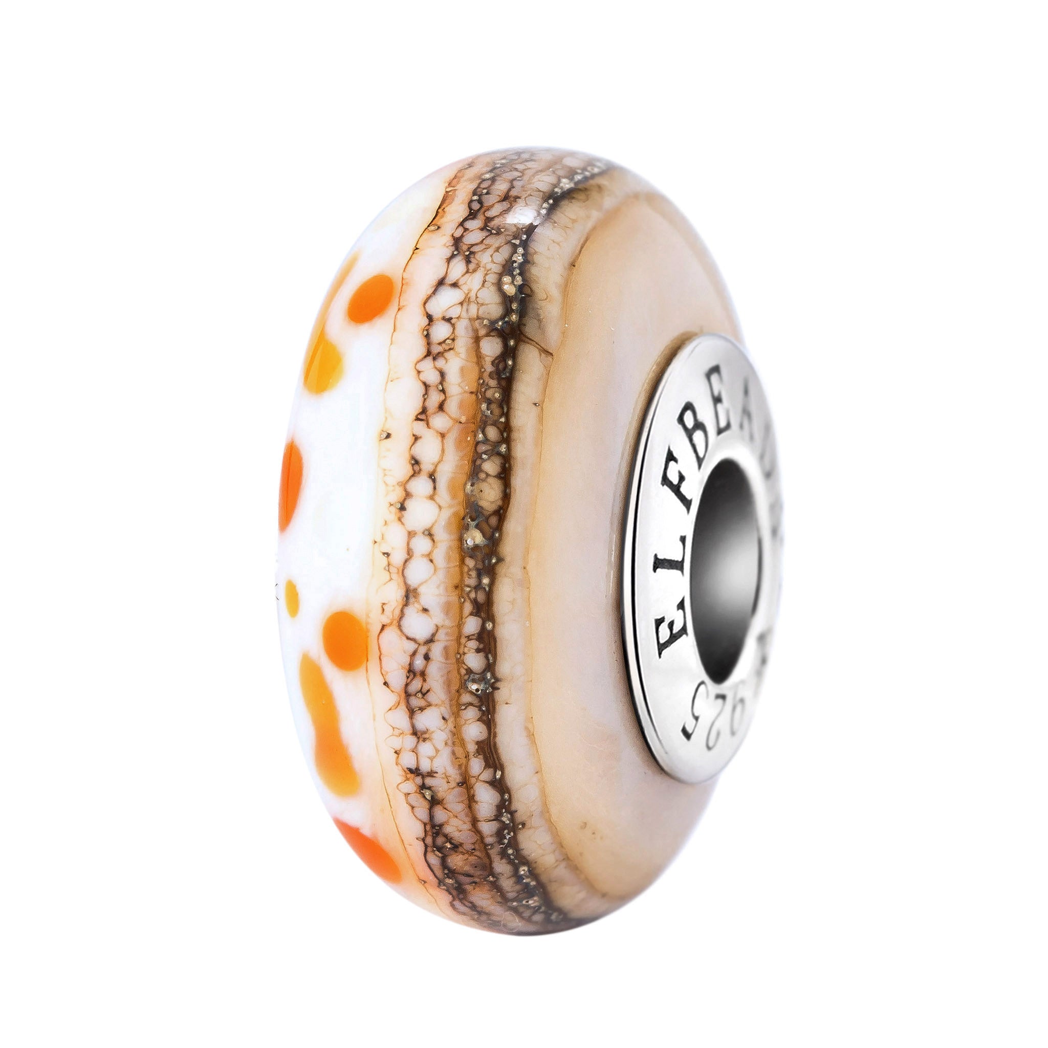 Elfbeads Tangerine Reef orange; brown glass Bead by The Alternative Bead. Your official Elfbeads Retailer from Germany