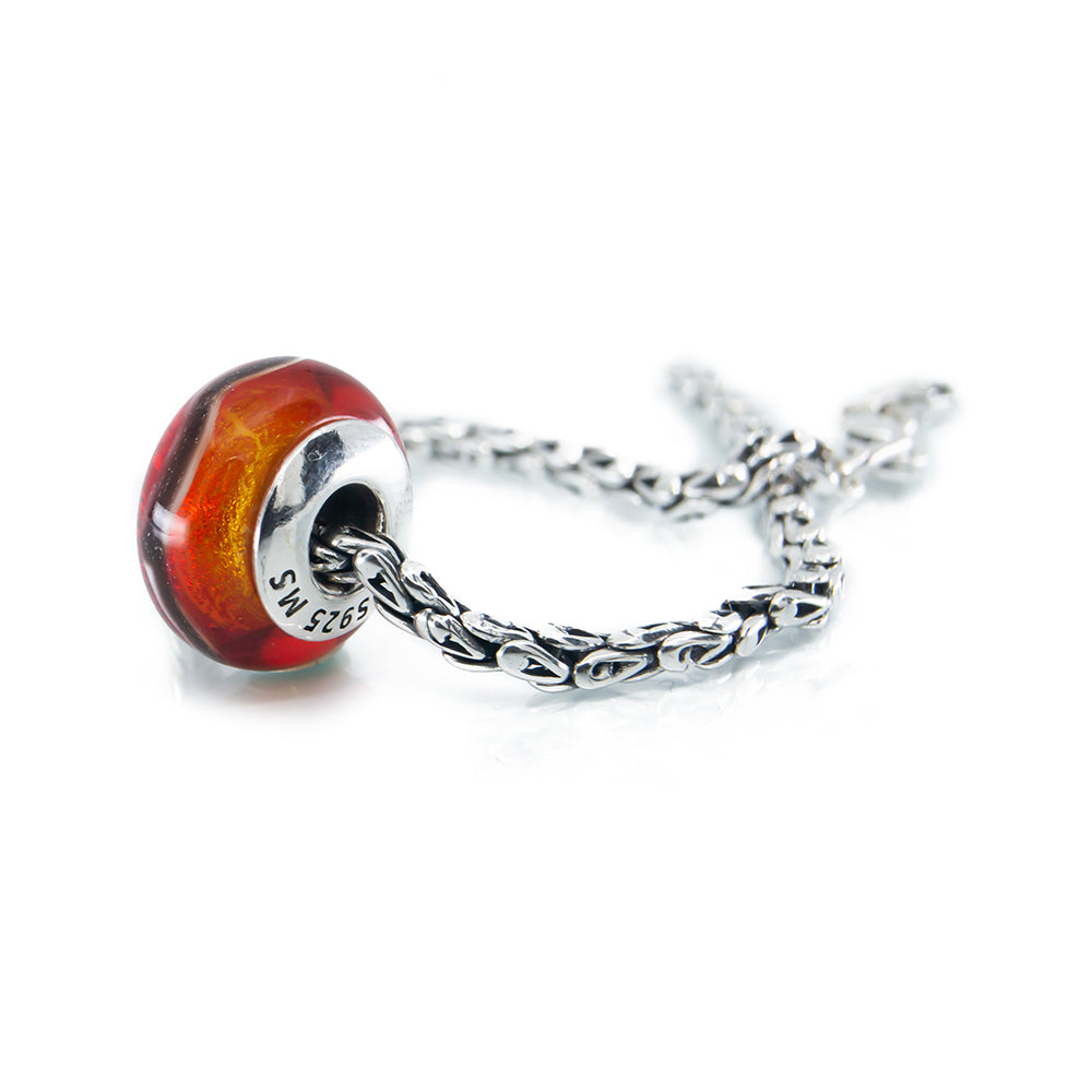 Aurora Charm Tao Mei Chinese Murano Glass Bead red; yellow glass Bead by The Alternative Bead. Your official Aurora Charm Retailer from Germany