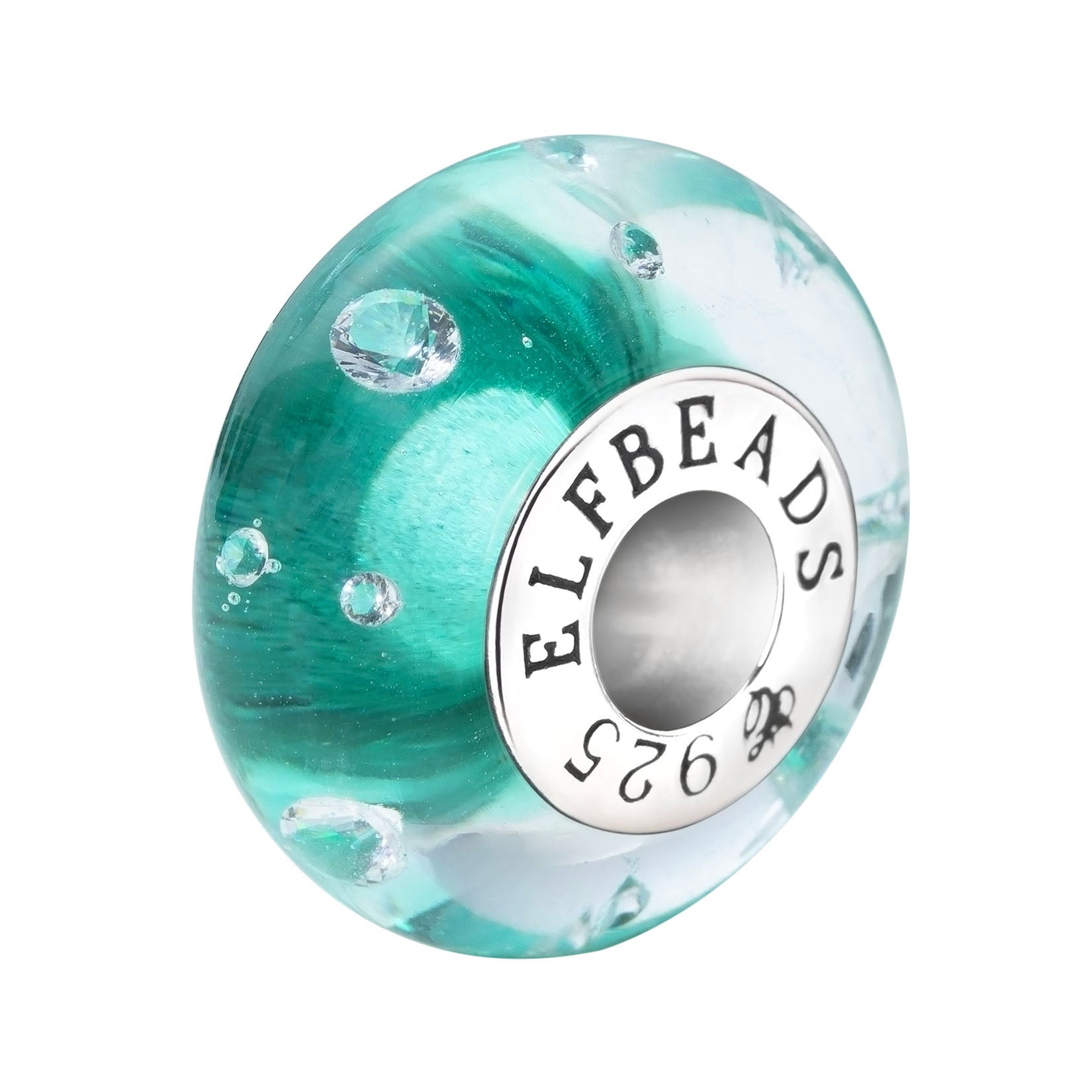 Elfbeads Teal Monroe green; blue glass Bead by The Alternative Bead. Your official Elfbeads Retailer from Germany