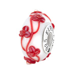 Elfbeads Terracota Flowertwig red; white glass Bead by The Alternative Bead. Your official Elfbeads Retailer from Germany