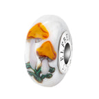 Elfbeads Thankful Mushrooms white; silver glass Bead by The Alternative Bead. Your official Elfbeads Retailer from Germany