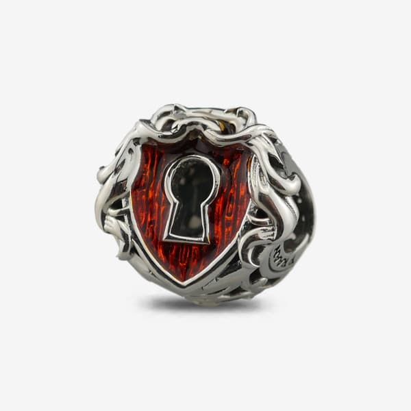 Praan The Fantastic Sherlock Holmes Lock Charm silver; brown sterling-silver; enamel Bead by The Alternative Bead. Your official Praan Retailer from Germany
