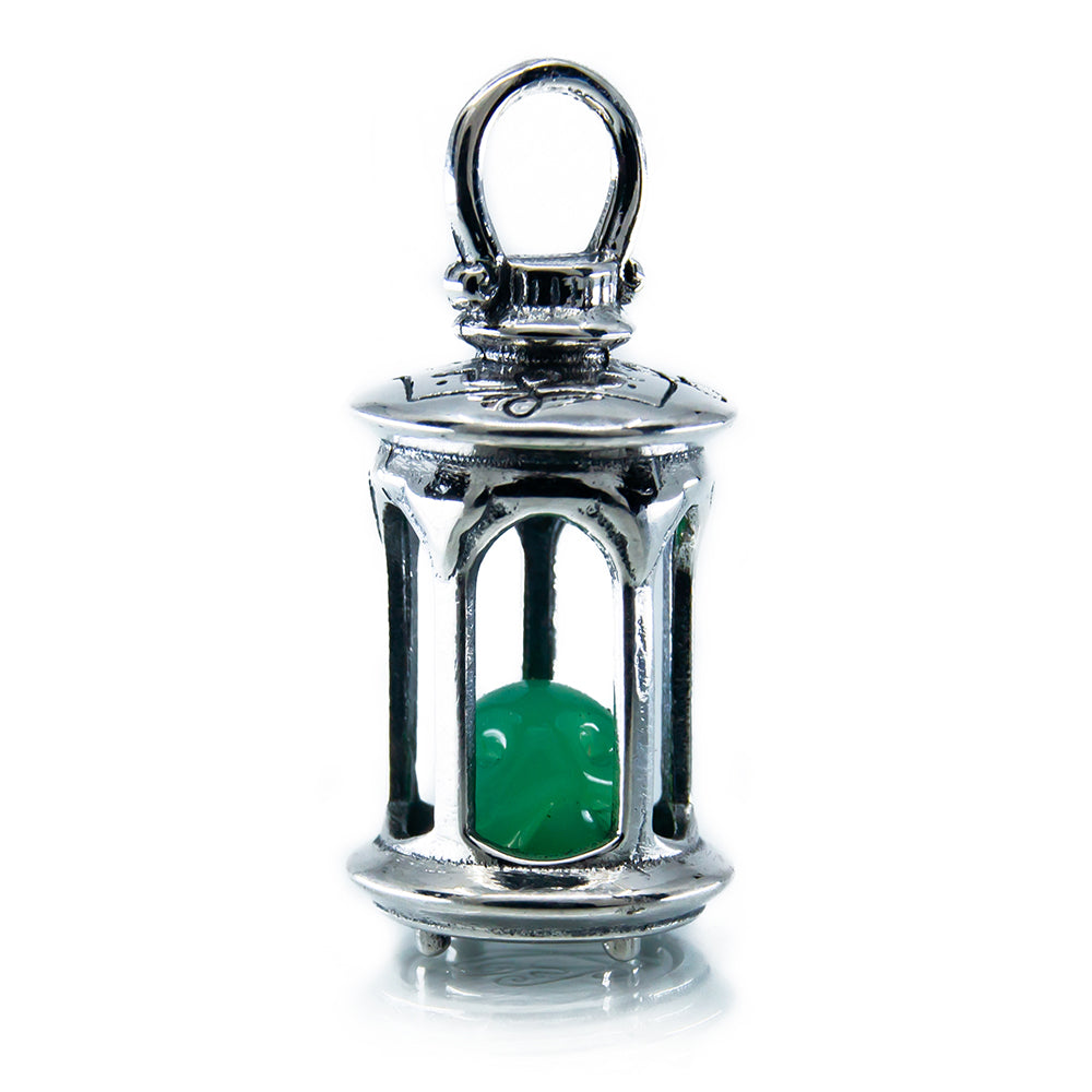 Aurora Charm The Ecto Hunt Lantern Charm silver; green sterling-silver; glass Dangle by The Alternative Bead. Your official Aurora Charm Retailer from Germany