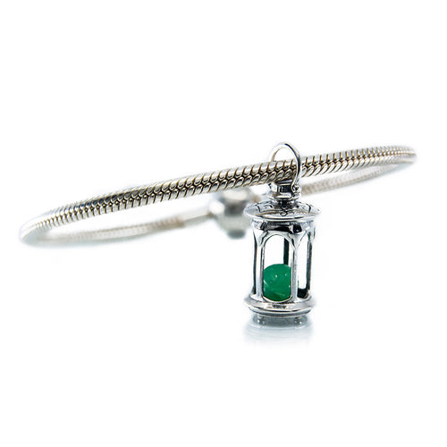 Aurora Charm The Ecto Hunt Lantern Charm silver; green sterling-silver; glass Dangle by The Alternative Bead. Your official Aurora Charm Retailer from Germany