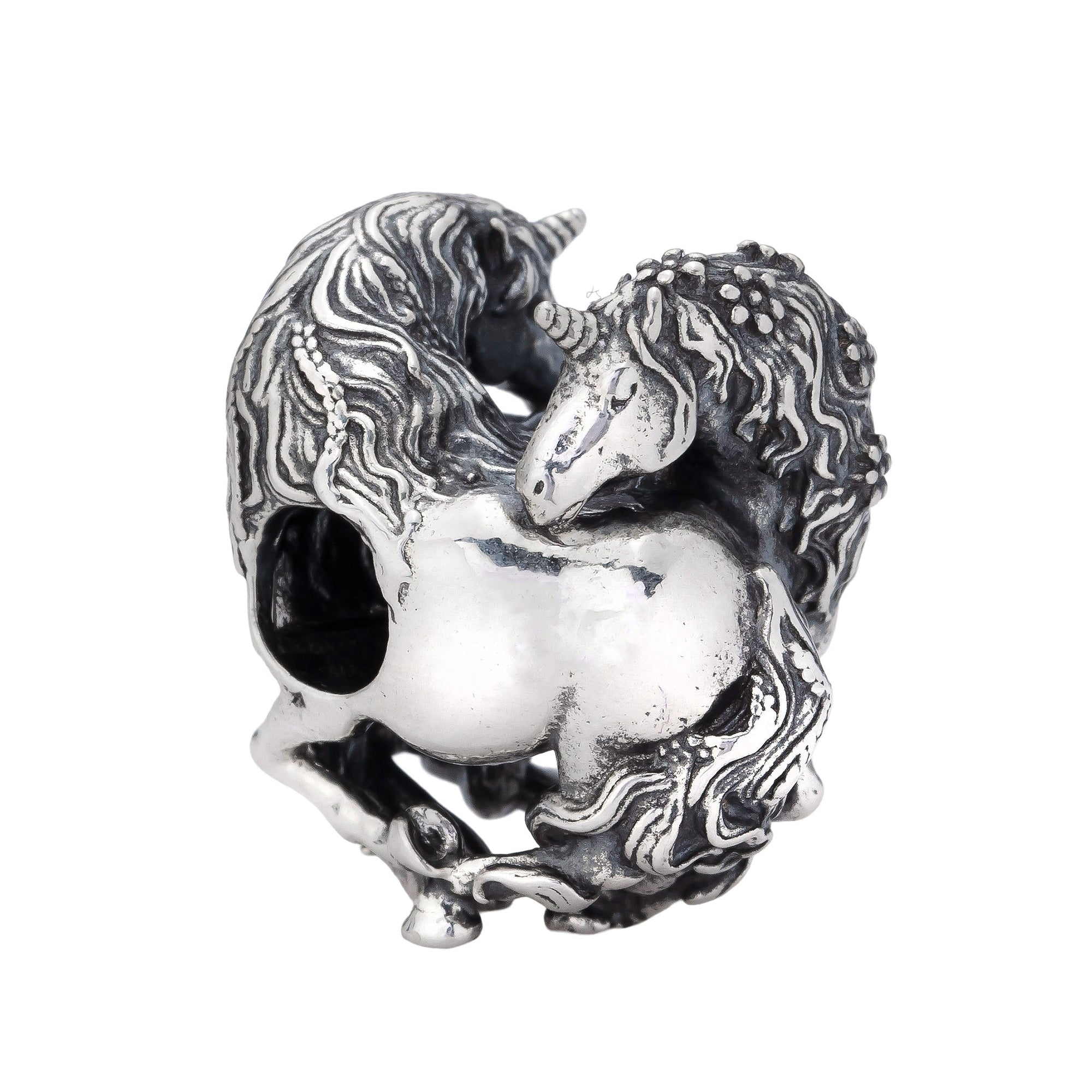 Elfbeads The Unicorns silver glass Bead by The Alternative Bead. Your official Elfbeads Retailer from Germany