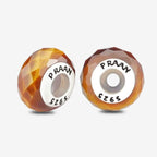 Praan Tiger Eye Stopper Charms brown; bronze; orange natural-stone Stopper by The Alternative Bead. Your official Praan Retailer from Germany