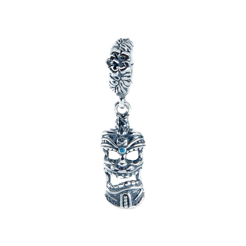 The Alternative Bead: Aurora Charm - Tiki Mask Dangle Charm Sterling Silver Charm Picture 1