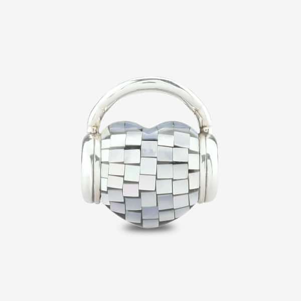 Praan Time In Music Charms silver mother-of-pearl Bead by The Alternative Bead. Your official Praan Retailer from Germany