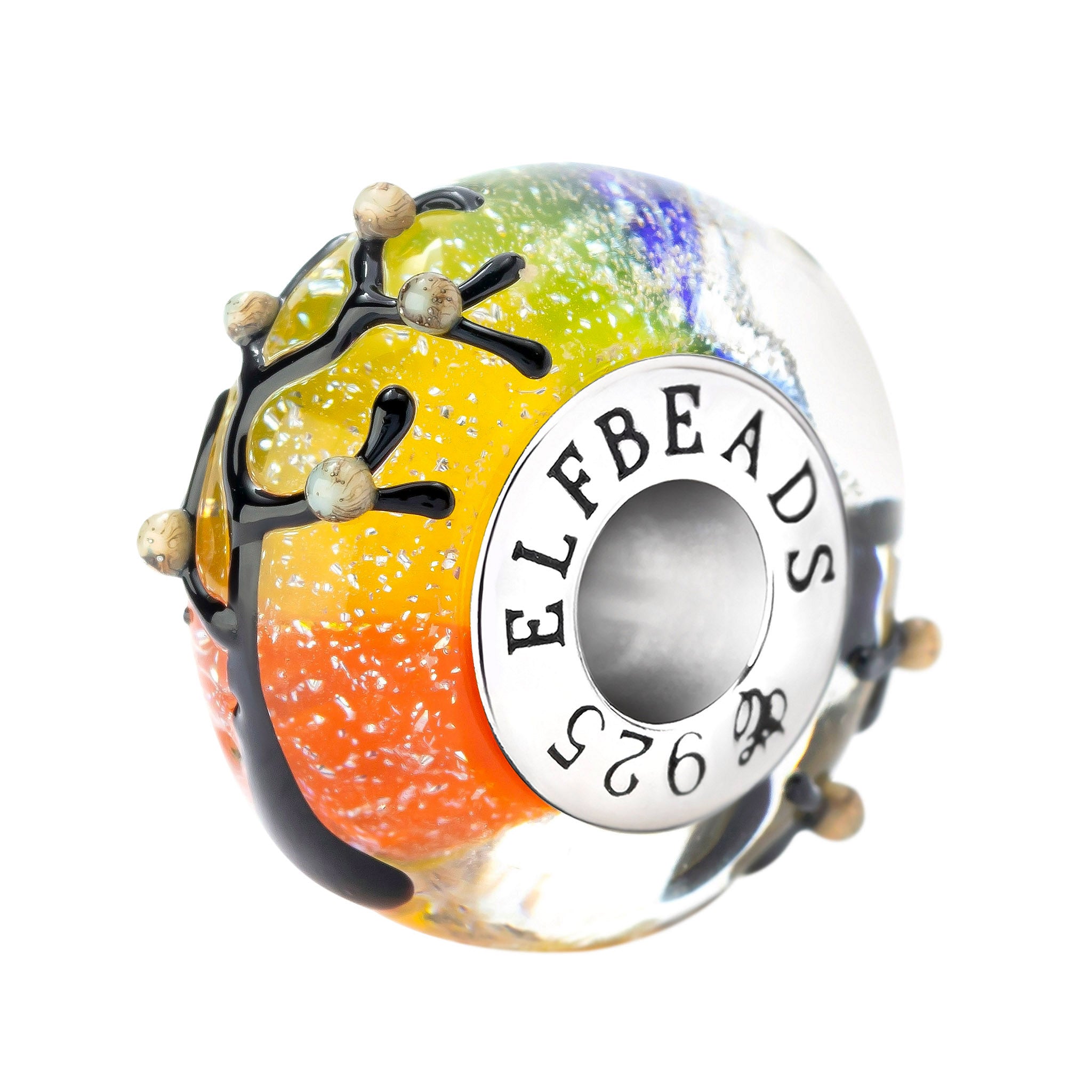Elfbeads Tree of Life orange; yellow glass Bead by The Alternative Bead. Your official Elfbeads Retailer from Germany