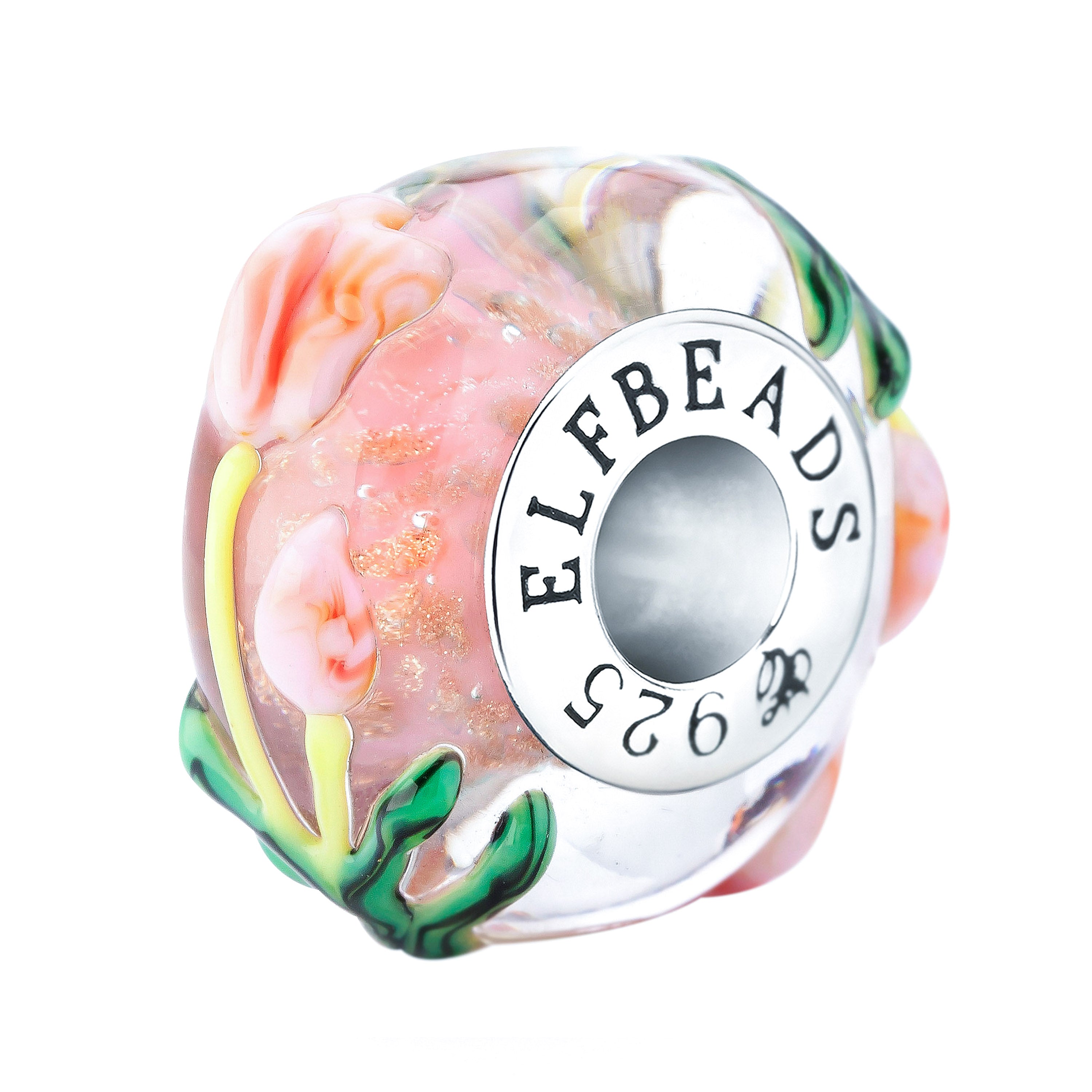 Elfbeads Tulips from the Heart pink glass Bead by The Alternative Bead. Your official Elfbeads Retailer from Germany
