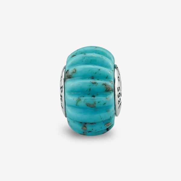 Praan Turquoise Craved Charm C silver sterling-silver Bead by The Alternative Bead. Your official Praan Retailer from Germany
