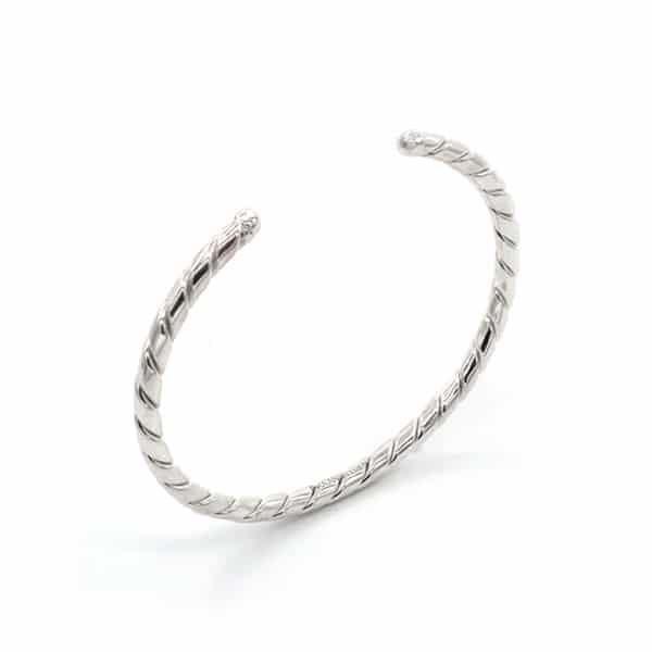 Praan Twisted Bangle silver sterling-silver Bangle by The Alternative Bead. Your official Praan Retailer from Germany