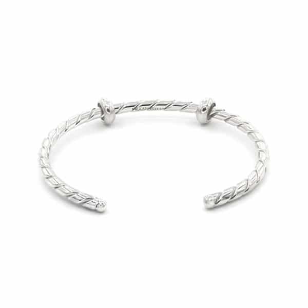 Praan Twisted Bangle silver sterling-silver Bangle by The Alternative Bead. Your official Praan Retailer from Germany