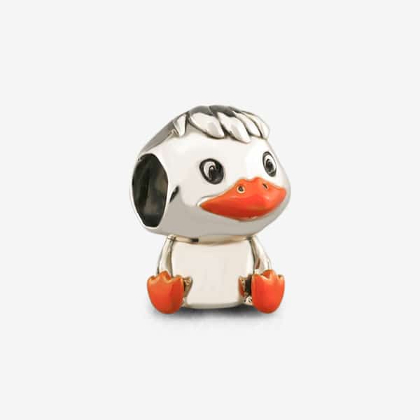 Praan Ugly Duckling Charm silver sterling-silver; enamel Bead by The Alternative Bead. Your official Praan Retailer from Germany