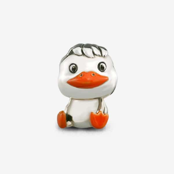 Praan Ugly Duckling Charm silver sterling-silver; enamel Bead by The Alternative Bead. Your official Praan Retailer from Germany