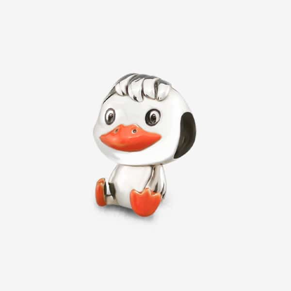 Praan Ugly Duckling Charm silver sterling-silver; enamel Bead by The Alternative Bead. Your official Praan Retailer from Germany