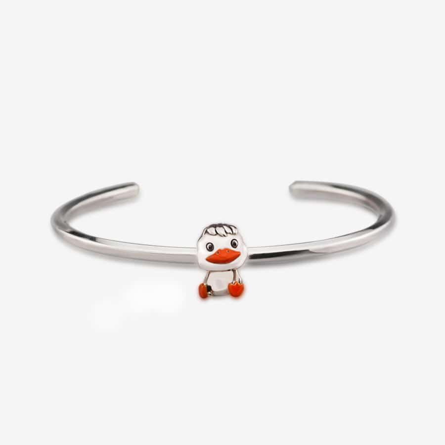 Praan Ugly Duckling Charm silver sterling-silver; enamel Bead by The Alternative Bead. Your official Praan Retailer from Germany