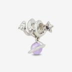 Praan Universe star charm silver; purple sterling-silver Bead by The Alternative Bead. Your official Praan Retailer from Germany